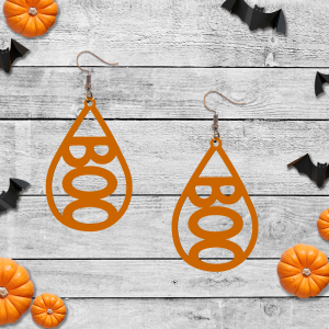 3d Printed Teardrop BOO Earrings