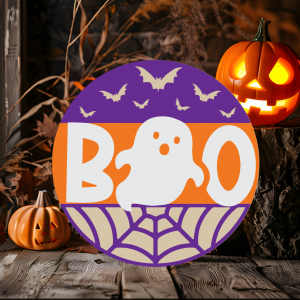 Boo Wood Door Sign
