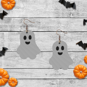 3d Printed Cute Ghost Earrings