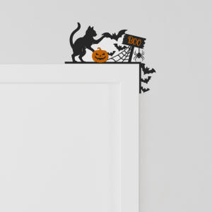 Cat and Boo Sign Door Corner