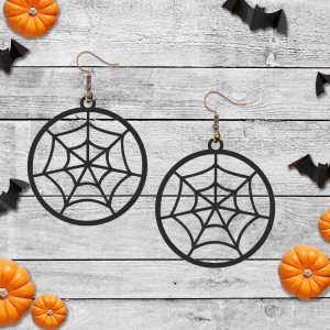 3d Printed Spiderweb Earrings