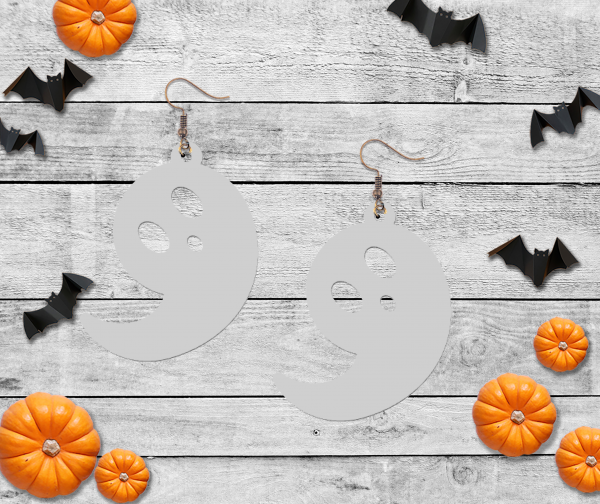 3d Printed Flying Ghost Earrings