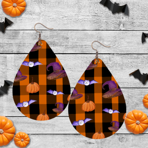 Halloween Plaid Earrings