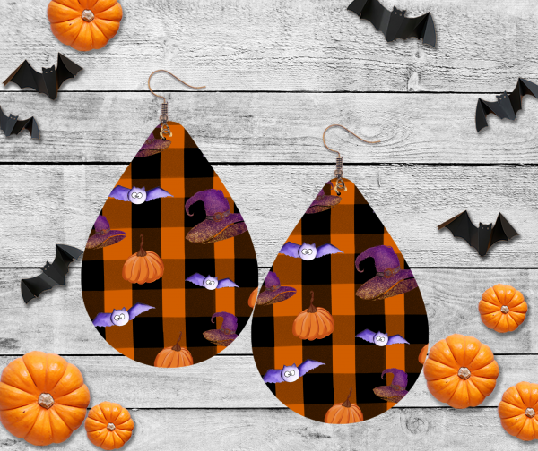 Halloween Plaid Earrings
