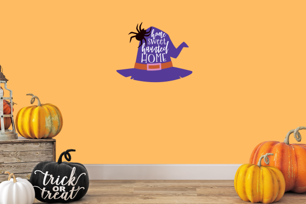 Home Sweet Haunted Home Wood Door Sign