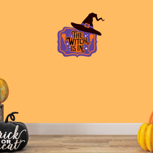 The Witch is In Wood Door Sign