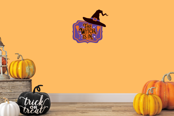 The Witch is In Wood Door Sign