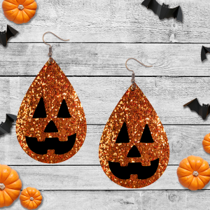 Sparkly Pumpkin Earrings