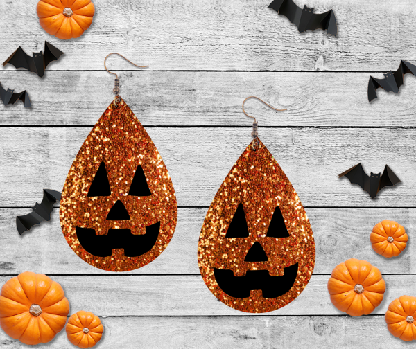 Sparkly Pumpkin Earrings