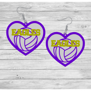 Eagle Volleyball Heart