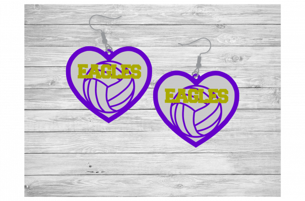 Eagle Volleyball Heart