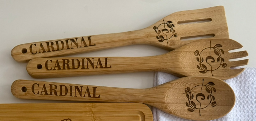Custom Laser Engraved Wooden Kitchen Utensils