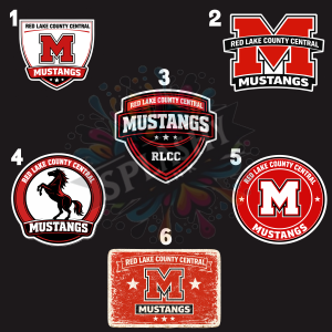 RLCC Mustang Laminated Vinyl Stickers