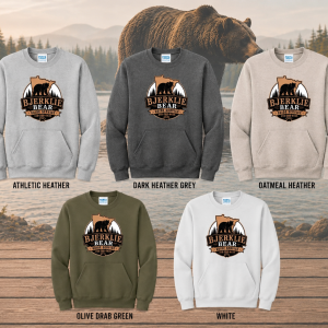 Bjerklie Bear Guide Pocket Crewneck Sweatshirts
