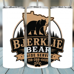 Bjerklie Bear Guide Services 20oz Stainless Steel Tumbler
